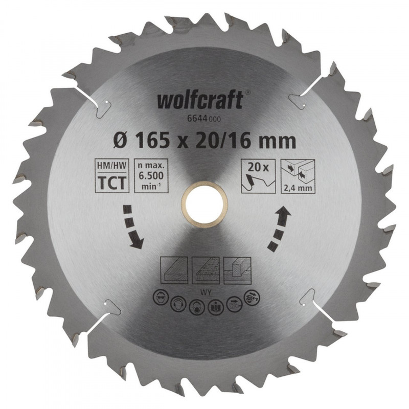 Tarcza HM do pilarek ręcznych Wolfcraft Fi 165 seria brązowa