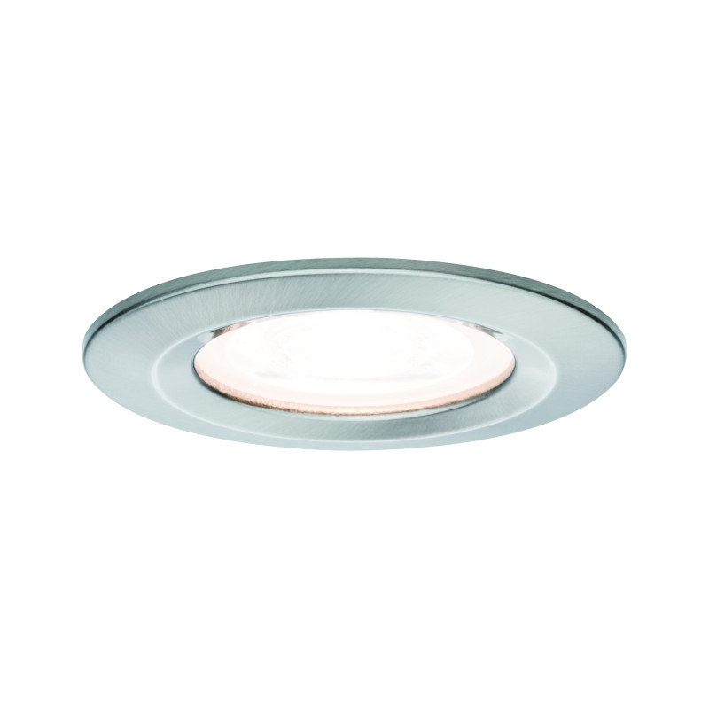 Oprawa do wbudowania NOVA LED DIM stała zestaw 3xGU10 6.5W 460lm 78mm 2700K IP44 230V szczotkowane żelazo Oprawa do wbudowania NOVA LED DIM stała zestaw 3xGU10 6.5W 460lm 78mm 2700K IP44 230V szczotkowane żelazo