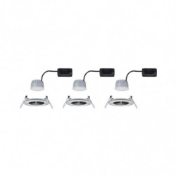 Oprawa do wbudowania NOVA COIN LED DIM stała zestaw 3x6W 470lm 78mm 2700K IP44 230V szczotkowane żelazo Oprawa do wbudowania NOVA COIN LED DIM stała zestaw 3x6W 470lm 78mm 2700K IP44 230V szczotkowane żelazo