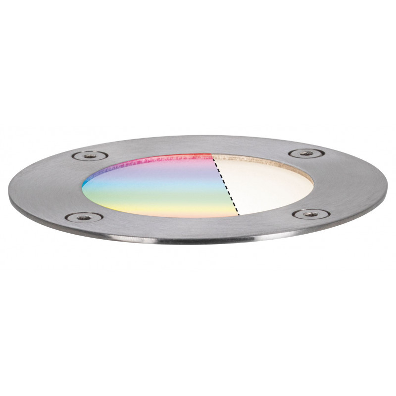 Oprawa wpuszczana Plug & Shine FLOOR SH Zigbee RGBW 3.6W IP65 RGBW 24V srebrny / metal