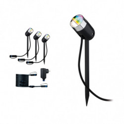 Reflektor ogrodowy Plug & Shine PIKE zestaw 3x4,5W RGBW SH Zigbee IP67 24V antracyt / tworzywo sztuczne Reflektor ogrodowy Plug & Shine PIKE zestaw 3x4,5W RGBW SH Zigbee IP67 24V antracyt / tworzywo sztuczne