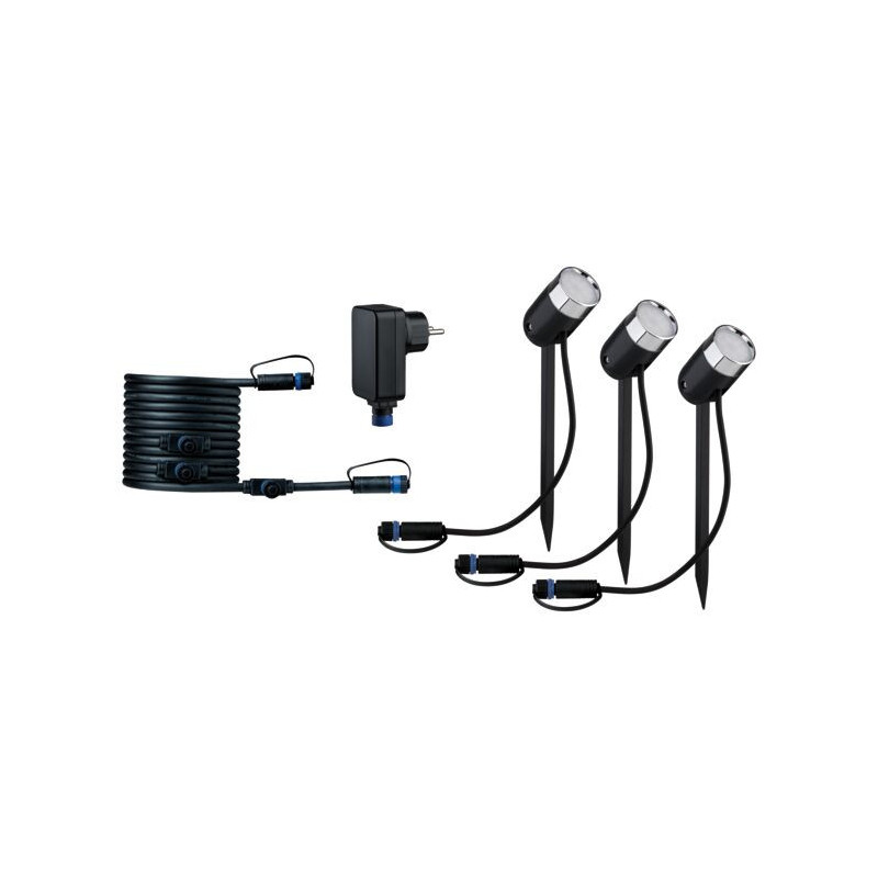 Reflektor ogrodowy Plug & Shine PIKE zestaw 3x4,5W RGBW SH Zigbee IP67 24V antracyt / tworzywo sztuczne Reflektor ogrodowy Plug & Shine PIKE zestaw 3x4,5W RGBW SH Zigbee IP67 24V antracyt / tworzywo sztuczne