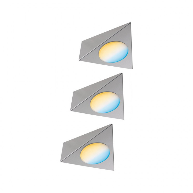 Clever Connect zestaw startowy Trigo 3x2W 24W DC 2700-6500K 12V Nikiel-Szczotkowany/Metal Clever Connect zestaw startowy Trigo 3x2W 24W DC 2700-6500K 12V Nikiel-Szczotkowany/Metal