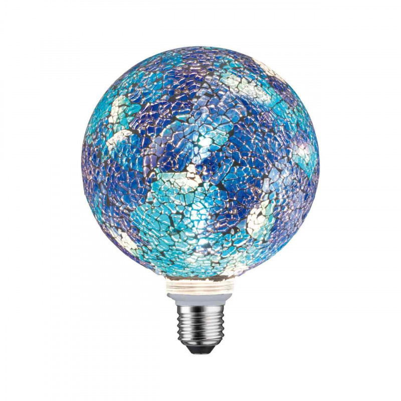 Źródło światła LED G125 Mosaic 5W 470lm Niebieski Ściemnialne E27 2700K 230V Źródło światła LED G125 Mosaic 5W 470lm Niebieski Ściemnialne E27 2700K 230V