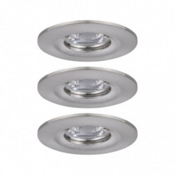 Oprawa do wbudowania NOVA COIN LED Mini stała zestaw 3x4W 310lm 65mm 2700K IP44 230V szczotkowane żelazo Oprawa do wbudowania NOVA COIN LED Mini stała zestaw 3x4W 310lm 65mm 2700K IP44 230V szczotkowane żelazo