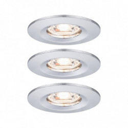 Oprawa do wbudowania NOVA COIN LED Mini stała zestaw 3x4W 310lm 65mm 2700K IP44 230V chrom mat Oprawa do wbudowania NOVA COIN LED Mini stała zestaw 3x4W 310lm 65mm 2700K IP44 230V chrom mat