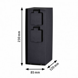 Zewnętrzna kolumna zasilajaca RIO 4GN. 230V IP44 stal szlachetna / antracyt Zewnętrzna kolumna zasilajaca RIO 4GN. 230V IP44 stal szlachetna / antracyt