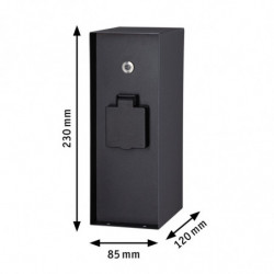 Zewnętrzna kolumna zasilająca RIO 3GN. 230V + czujnik zmierzchu 230V IP44 stal szlachetna / antracyt Zewnętrzna kolumna zasilająca RIO 3GN. 230V + czujnik zmierzchu 230V IP44 stal szlachetna / antracyt