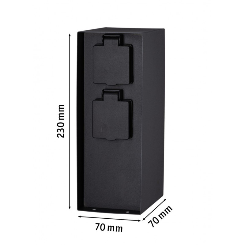 Zewnętrzna kolumna zasilająca RIO 3GN. 230V + czujnik zmierzchu 230V IP44 stal szlachetna / antracyt Zewnętrzna kolumna zasilająca RIO 3GN. 230V + czujnik zmierzchu 230V IP44 stal szlachetna / antracyt