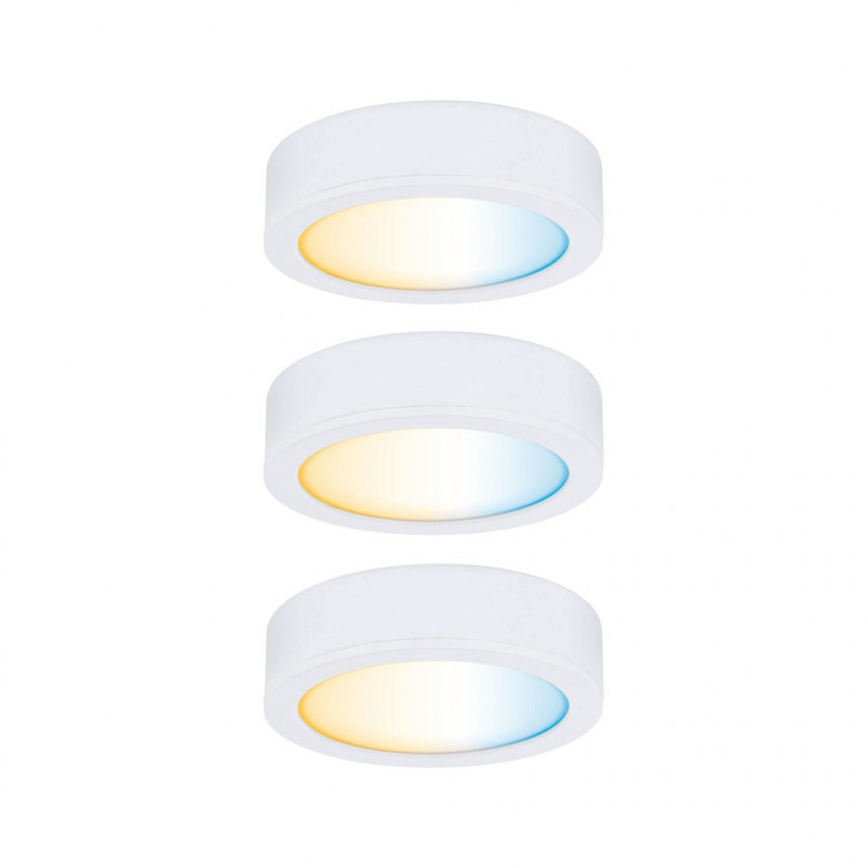 Clever Connect zestaw startowy Disc 3x2W 24W DC 2700-6500K 12V Biały Mat/Tworzywo sztuczne Clever Connect zestaw startowy Disc 3x2W 24W DC 2700-6500K 12V Biały Mat/Tworzywo sztuczne