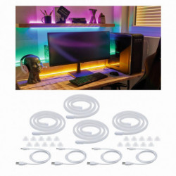 Neon Colorflex USB mix 4x1m kolorów: niebieski, pomarańczowy, różowy, zielony 4x5W 5V Neon Colorflex USB mix 4x1m kolorów: niebieski, pomarańczowy, różowy, zielony 4x5W 5V