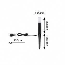 Oprawa ogrodowa FLAREA LED 200mm 3W 280lm 3000K IP65 230V czarny / aluminium Oprawa ogrodowa FLAREA LED 200mm 3W 280lm 3000K IP65 230V czarny / aluminium