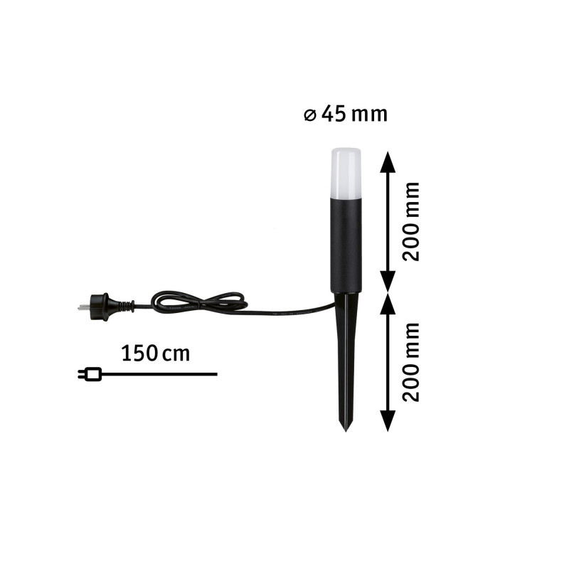 Oprawa ogrodowa FLAREA LED 200mm 3W 280lm 3000K IP65 230V czarny / aluminium Oprawa ogrodowa FLAREA LED 200mm 3W 280lm 3000K IP65 230V czarny / aluminium