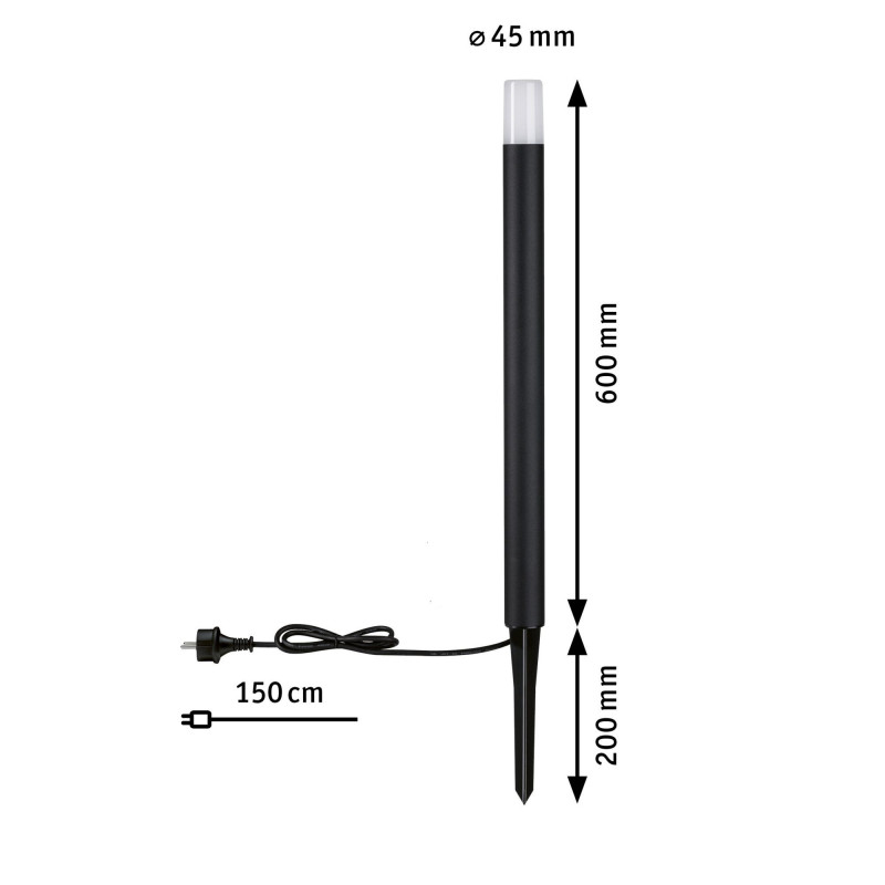 Oprawa ogrodowa FLAREA LED 600mm 3W 280lm 3000K IP65 230V czarny / aluminium Oprawa ogrodowa FLAREA LED 600mm 3W 280lm 3000K IP65 230V czarny / aluminium