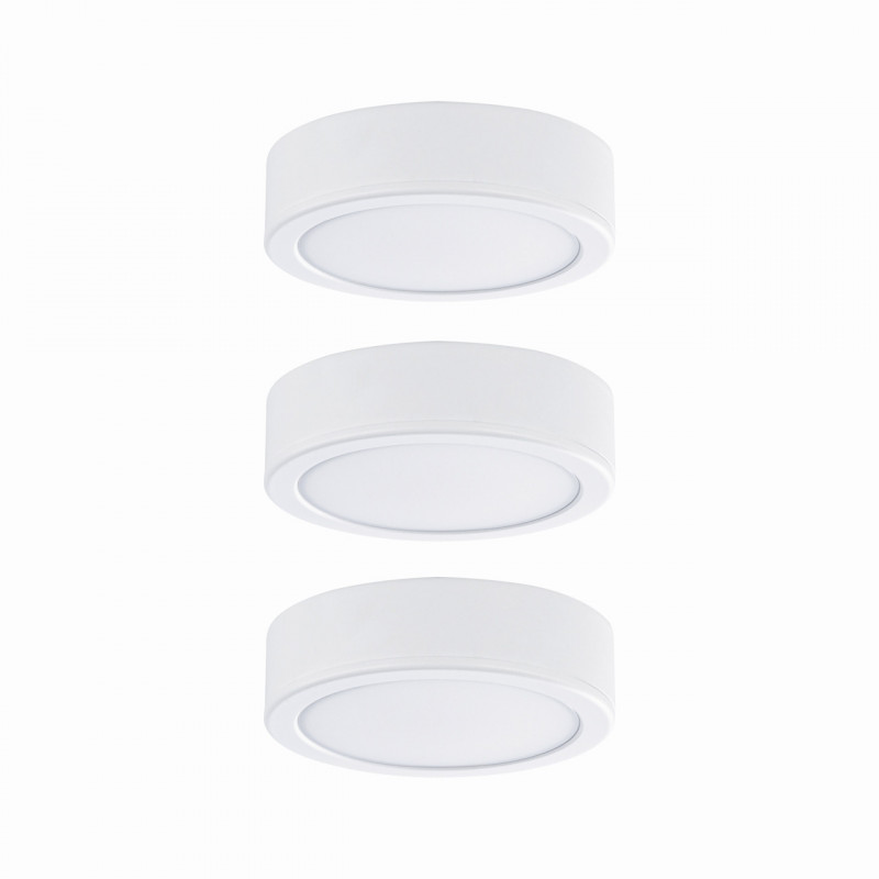 Zestaw opraw meblowych z zasilaczem LED 3x 3,5W 2700K Biały Zestaw opraw meblowych z zasilaczem LED 3x 3,5W 2700K Biały