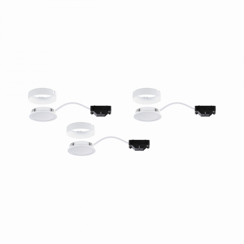 Zestaw opraw meblowych z zasilaczem LED 3x 3,5W 2700K Biały Zestaw opraw meblowych z zasilaczem LED 3x 3,5W 2700K Biały