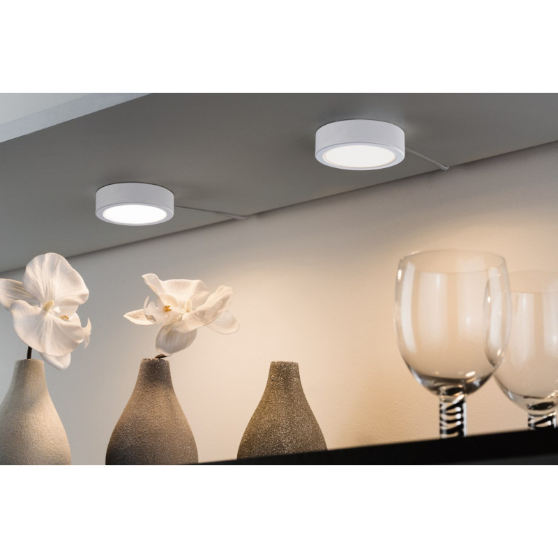 Zestaw opraw meblowych z zasilaczem LED 3x 3,5W 2700K Biały Zestaw opraw meblowych z zasilaczem LED 3x 3,5W 2700K Biały