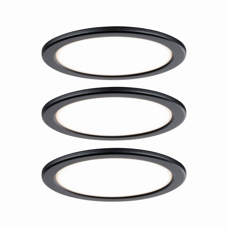 Zestaw opraw meblowych z zasilaczem LED 3x 3,5W 2700K Czarny Zestaw opraw meblowych z zasilaczem LED 3x 3,5W 2700K Czarny