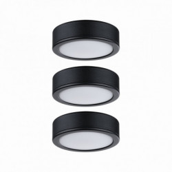 Zestaw opraw meblowych z zasilaczem LED 3x 3,5W 2700K Czarny Zestaw opraw meblowych z zasilaczem LED 3x 3,5W 2700K Czarny