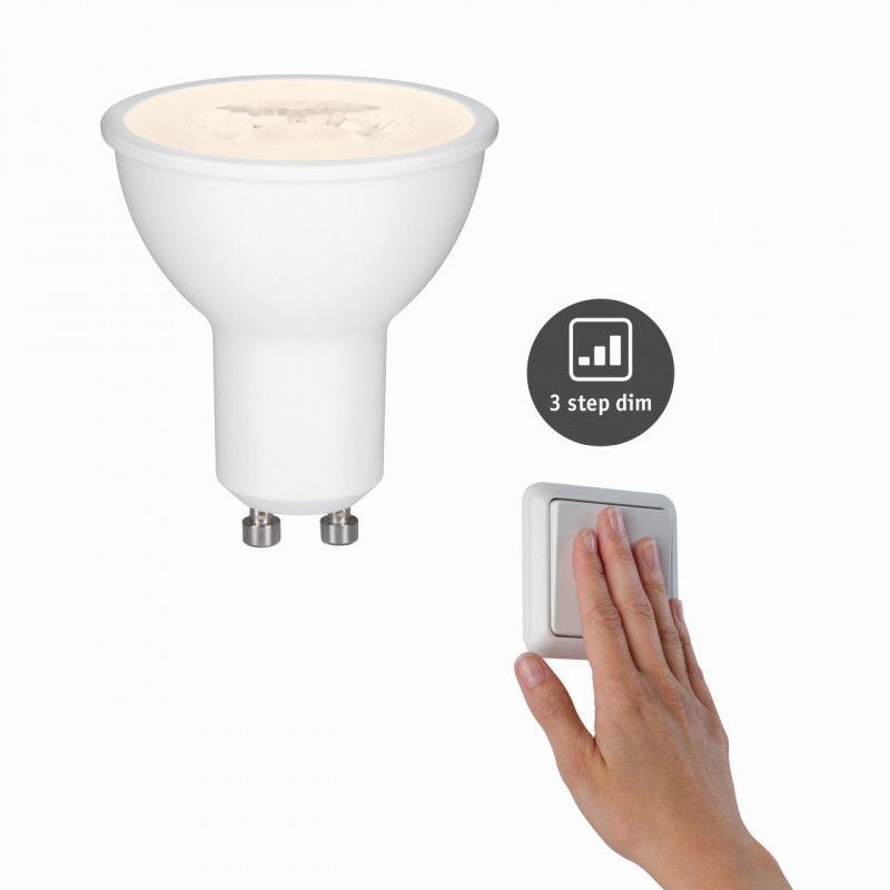 Źródło światła LED GU10 460lm 2700K 6,5W 3- stopniowe regulacja barwy Źródło światła LED GU10 460lm 2700K 6,5W 3- stopniowe regulacja barwy