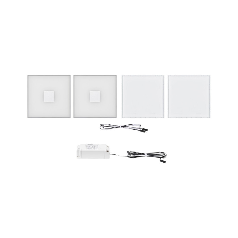 LumiTiles Basic Set Square 10x10cm 2x?W 2700K 12V Biały Tworzywo sztuczne/ Aluminium LumiTiles Basic Set Square 10x10cm 2x?W 2700K 12V Biały Tworzywo sztuczne/ Aluminium