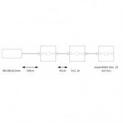 LumiTiles Basic Set Square 10x10cm 2x?W 2700K 12V Biały Tworzywo sztuczne/ Aluminium LumiTiles Basic Set Square 10x10cm 2x?W 2700K 12V Biały Tworzywo sztuczne/ Aluminium