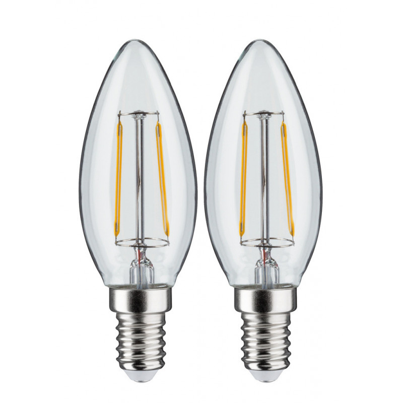 LED Fil 2szt świece 250lm E14 2700K Prze 2W 230V LED Fil 2szt świece 250lm E14 2700K Prze 2W 230V
