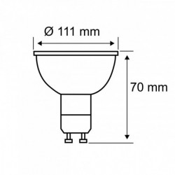 Źródło światła LED QPAR111 DIM 6,5W 24st. GU10 425lm 2700K 230V srebrny / szkło Źródło światła LED QPAR111 DIM 6,5W 24st. GU10 425lm 2700K 230V srebrny / szkło