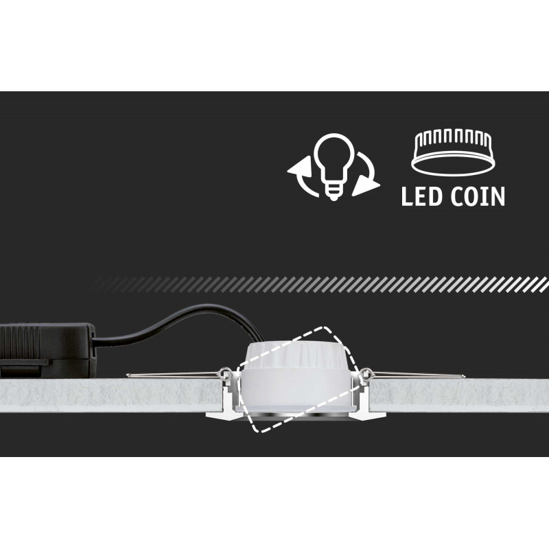Źródło światła NOVA PLUS COIN LED DIM 6.3W 430lm 50mm 2700K 230V satyna Źródło światła NOVA PLUS COIN LED DIM 6.3W 430lm 50mm 2700K 230V satyna