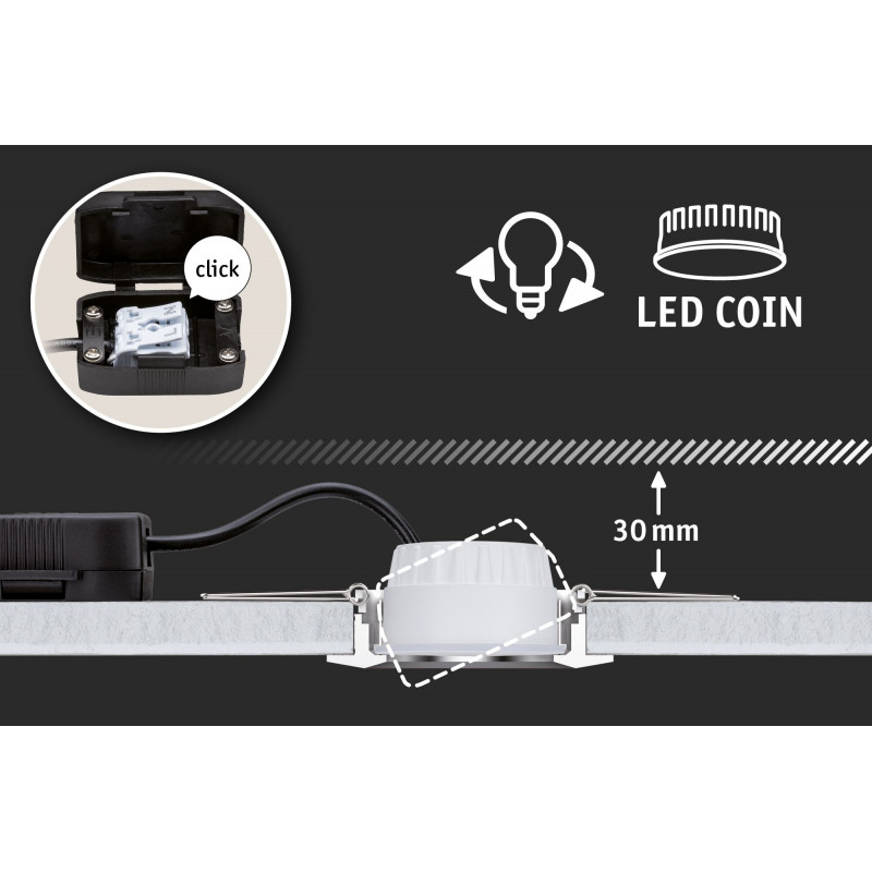 Źródło światła NOVA COIN LED 6W 530lm 50mm 4000K 230V satyna Źródło światła NOVA COIN LED 6W 530lm 50mm 4000K 230V satyna
