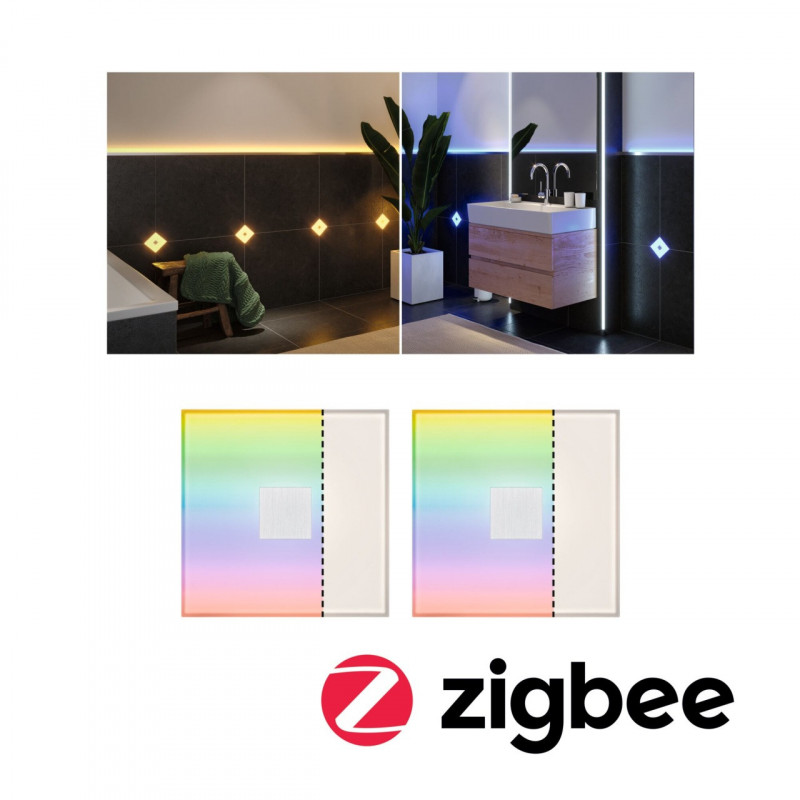 LumiTiles Basic Set Square 10x10cm 2x0,75W RGBW biały LumiTiles Basic Set Square 10x10cm 2x0,75W RGBW biały