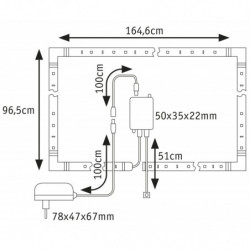 Zestaw taśma LED TV75 cali MaxLED 250 RGBW+25,5W 3000K 510cm 230/24V Zestaw taśma LED TV75 cali MaxLED 250 RGBW+25,5W 3000K 510cm 230/24V