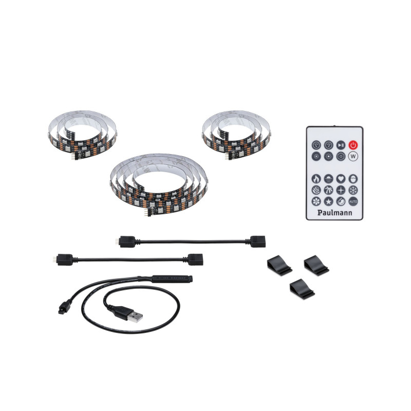 Zestaw taśma LED TV55 cali USB + pilot Dynamic Rainbow RGB 3,5W 5V czarny Zestaw taśma LED TV55 cali USB + pilot Dynamic Rainbow RGB 3,5W 5V czarny