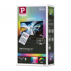 Zestaw taśma LED TV55 cali USB + pilot Dynamic Rainbow RGB 3,5W 5V czarny Zestaw taśma LED TV55 cali USB + pilot Dynamic Rainbow RGB 3,5W 5V czarny