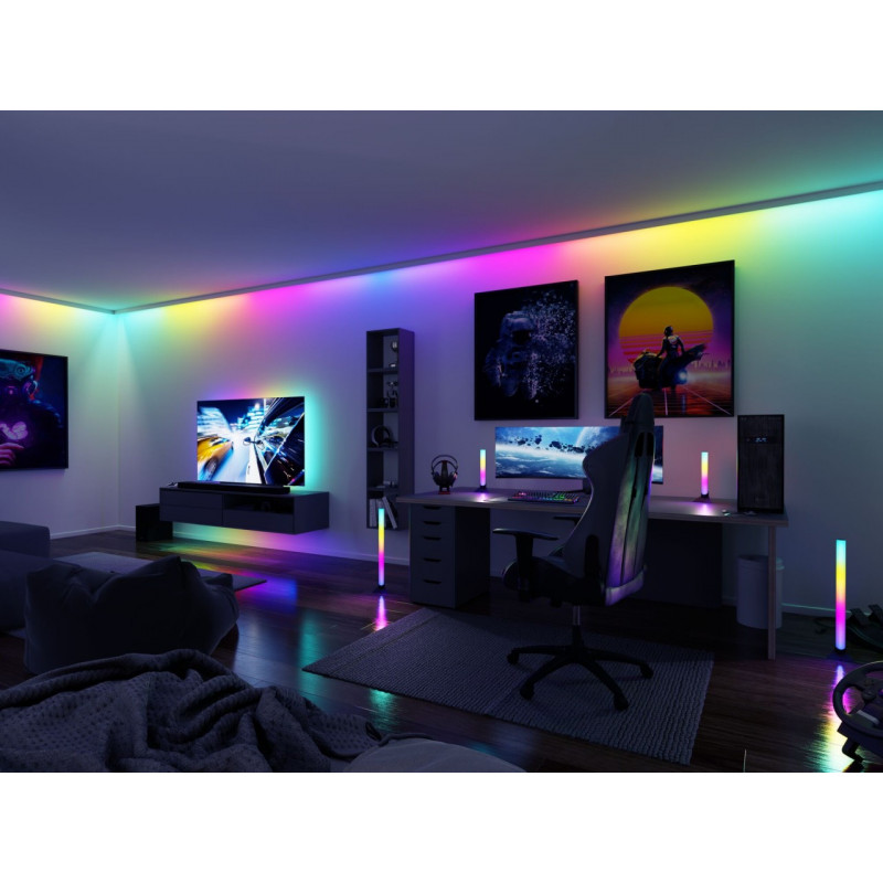 Zestaw taśma LED TV75 cali USB + pilot Dynamic Rainbow RGB 5W 5V czarny Zestaw taśma LED TV75 cali USB + pilot Dynamic Rainbow RGB 5W 5V czarny