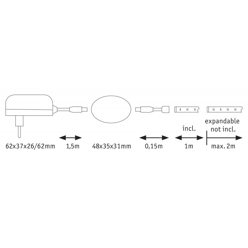 MaxLED 250 Night Comfort zestaw jednostronny 1m 4W 300lm 30LEDs/m 2700K 12VA MaxLED 250 Night Comfort zestaw jednostronny 1m 4W 300lm 30LEDs/m 2700K 12VA