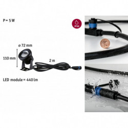 Oprawa do oczka wodnego Plug & Shine POOL SPOT 5W 3000K 440lm IP68 24V czarny / aluminium Oprawa do oczka wodnego Plug & Shine POOL SPOT 5W 3000K 440lm IP68 24V czarny / aluminium