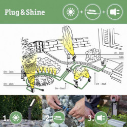 Oprawa do oczka wodnego Plug & Shine POOL SPOT 5W 3000K 440lm IP68 24V czarny / aluminium Oprawa do oczka wodnego Plug & Shine POOL SPOT 5W 3000K 440lm IP68 24V czarny / aluminium