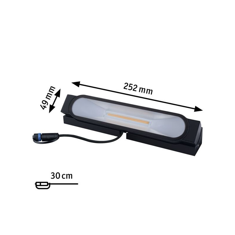 Wallwasher Plug & Shine ITO regul. 6W 3000K IP67 24V nabudowana antracyt / metal Wallwasher Plug & Shine ITO regul. 6W 3000K IP67 24V nabudowana antracyt / metal