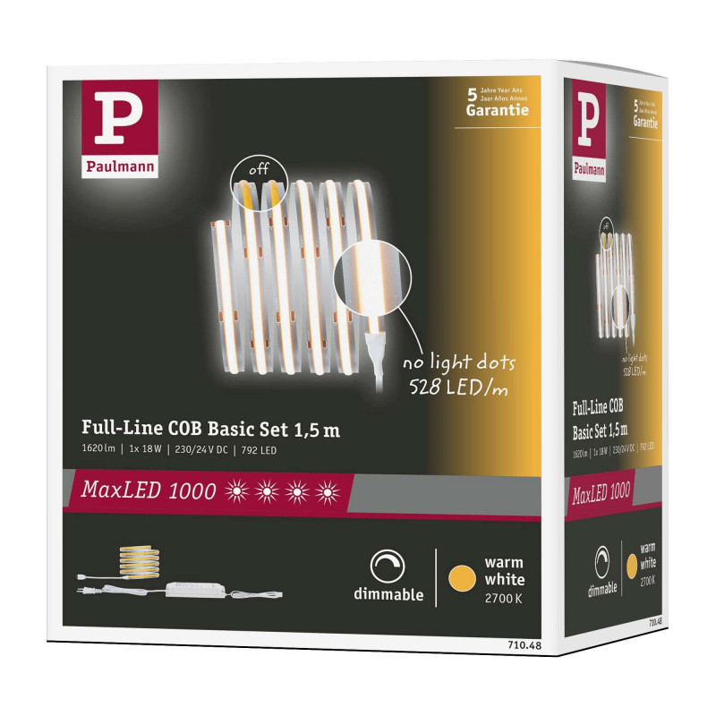 MaxLED 1000 Full-Line COB zest. podst. 1,5m 18W 1620lm 2700K MaxLED 1000 Full-Line COB zest. podst. 1,5m 18W 1620lm 2700K