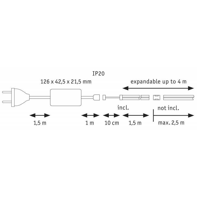 MaxLED 1000 Full-Line COB zest. podst. 1,5m 10W 750lm 2700K MaxLED 1000 Full-Line COB zest. podst. 1,5m 10W 750lm 2700K