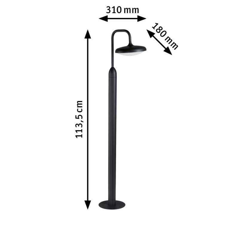 Oprawa ogrodowa NOSTRO LED 10W 1135 mm 900lm 3000K IP44 230V antracyt aluminium Oprawa ogrodowa NOSTRO LED 10W 1135 mm 900lm 3000K IP44 230V antracyt aluminium