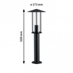 Oprawa ogrodowa CLASSIC LED E27 4.3W 420lm 500mm 2200K IP44 230V czarny aluminium Oprawa ogrodowa CLASSIC LED E27 4.3W 420lm 500mm 2200K IP44 230V czarny aluminium