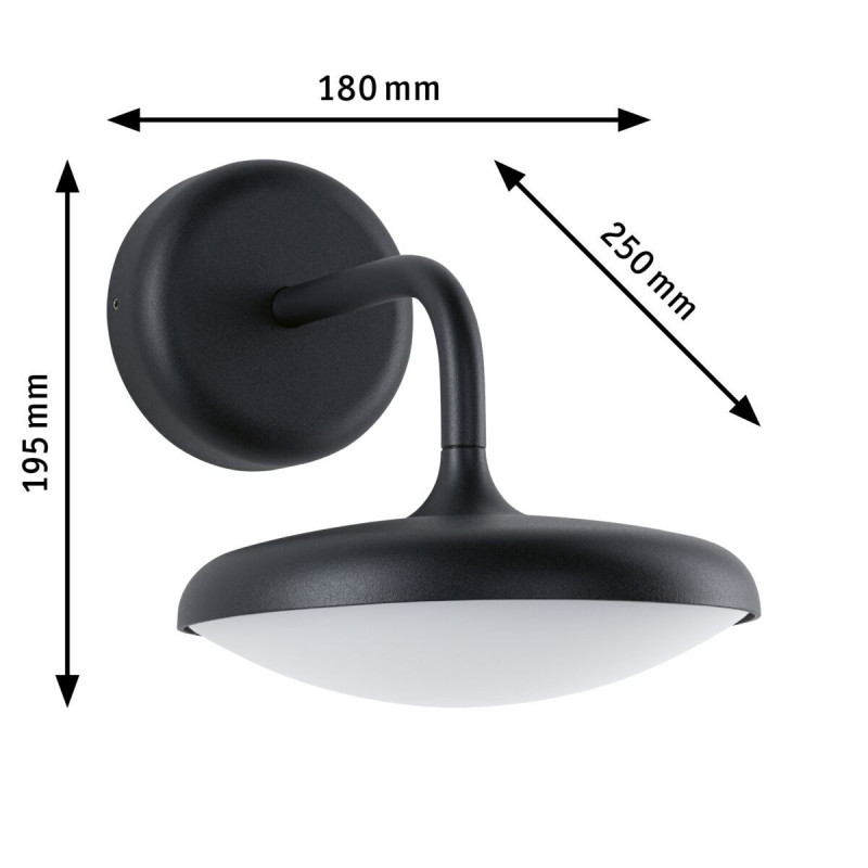 Oprawa elewacyjna NOSTRO LED 10W 900lm 3000K IP 44 odporna na wodę morską 230V antracyt aluminium Oprawa elewacyjna NOSTRO LED 10W 900lm 3000K IP 44 odporna na wodę morską 230V antracyt aluminium