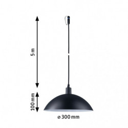 Lampa wisząca MAPALO Plug & Shine 2W 3000K IP44 24V antracyt Lampa wisząca MAPALO Plug & Shine 2W 3000K IP44 24V antracyt
