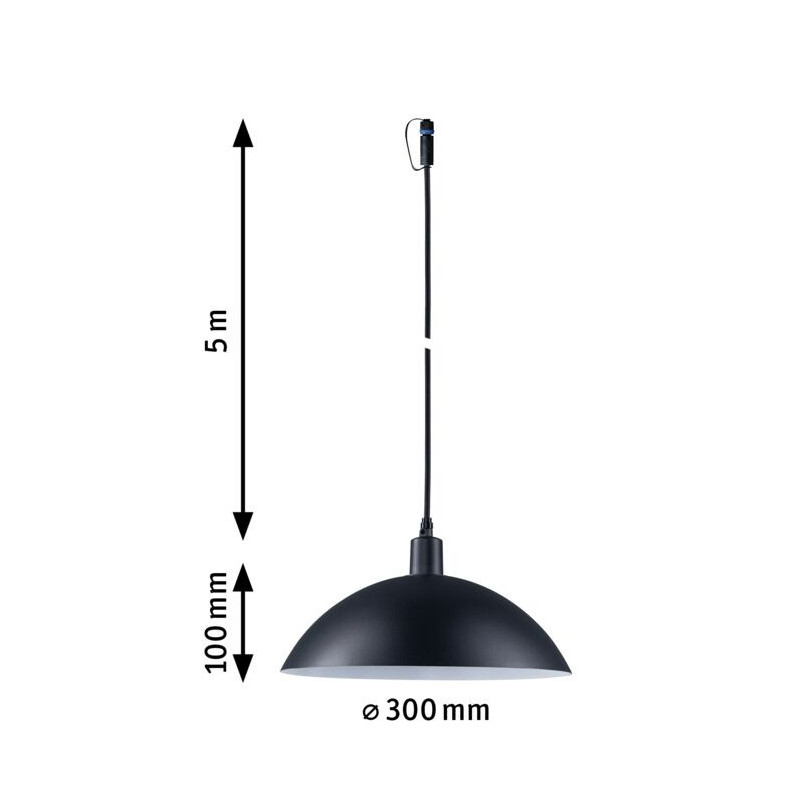 Lampa wisząca MAPALO Plug & Shine 2W 3000K IP44 24V antracyt Lampa wisząca MAPALO Plug & Shine 2W 3000K IP44 24V antracyt