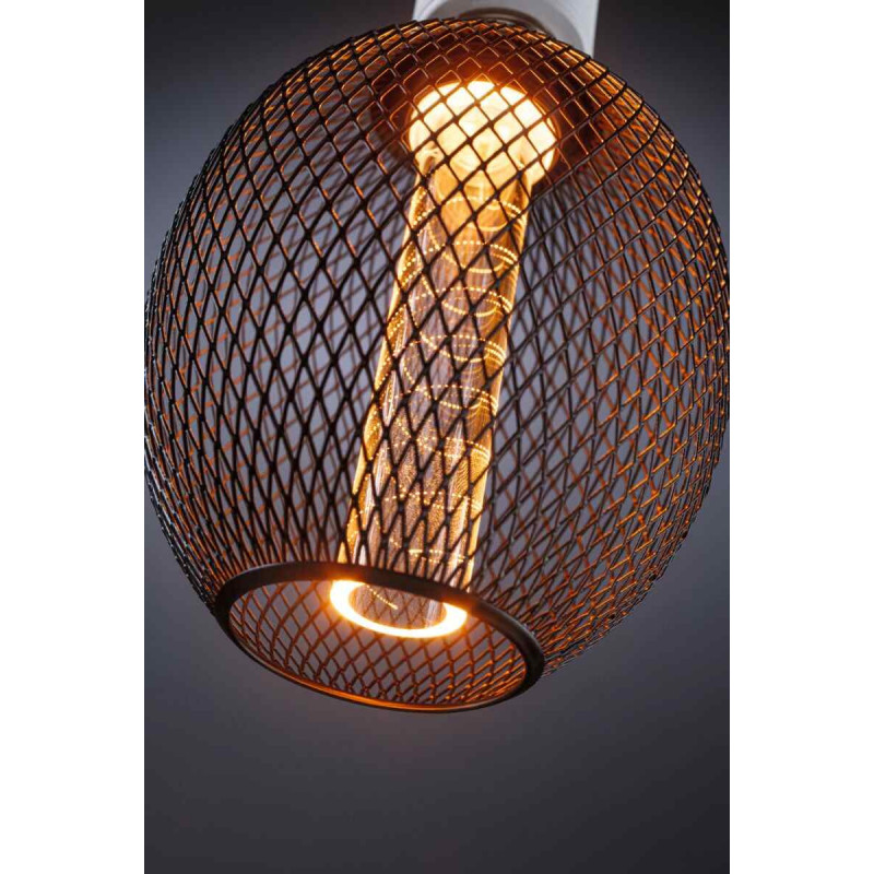 Źródło światła LED METALLIC GLOW GLOB czarny Spiral E27 4,2W 200lm 1800K 230V Źródło światła LED METALLIC GLOW GLOB czarny Spiral E27 4,2W 200lm 1800K 230V