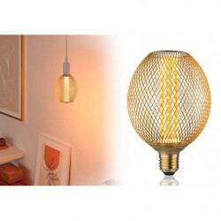 Źródło światła LED METALLIC GLOW GLOB mosiądz Spiral E27 4.2W 200lm 1800K 230V Źródło światła LED METALLIC GLOW GLOB mosiądz Spiral E27 4.2W 200lm 1800K 230V