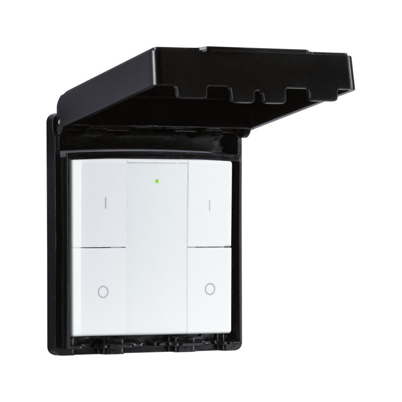 Przełącznik ścienny Plug+Shine SH Zigbee IP44 czarny / tworzywo sztuczne Przełącznik ścienny Plug+Shine SH Zigbee IP44 czarny / tworzywo sztuczne