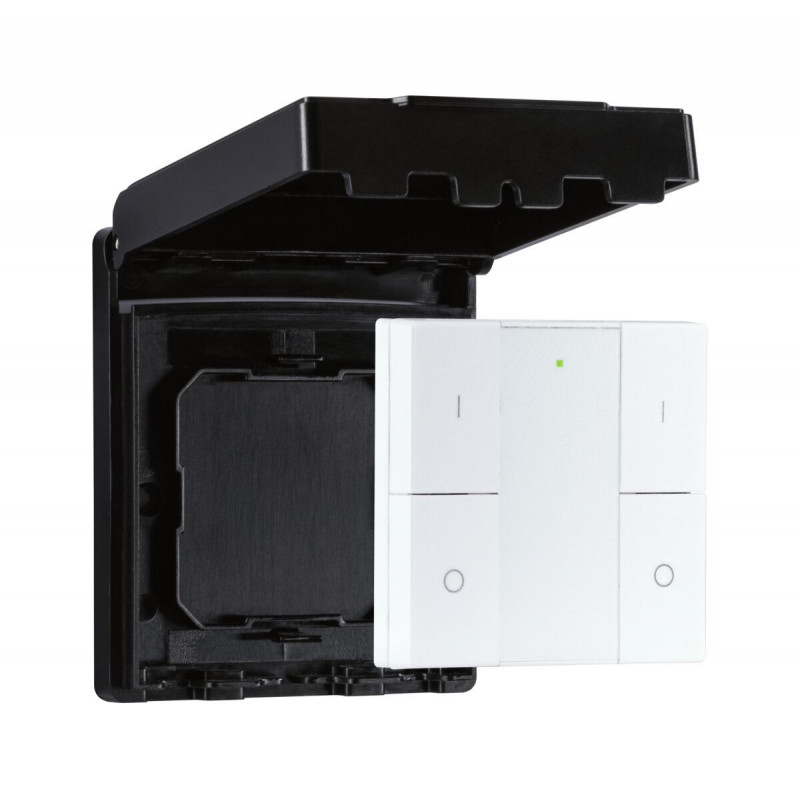 Przełącznik ścienny Plug+Shine SH Zigbee IP44 czarny / tworzywo sztuczne Przełącznik ścienny Plug+Shine SH Zigbee IP44 czarny / tworzywo sztuczne